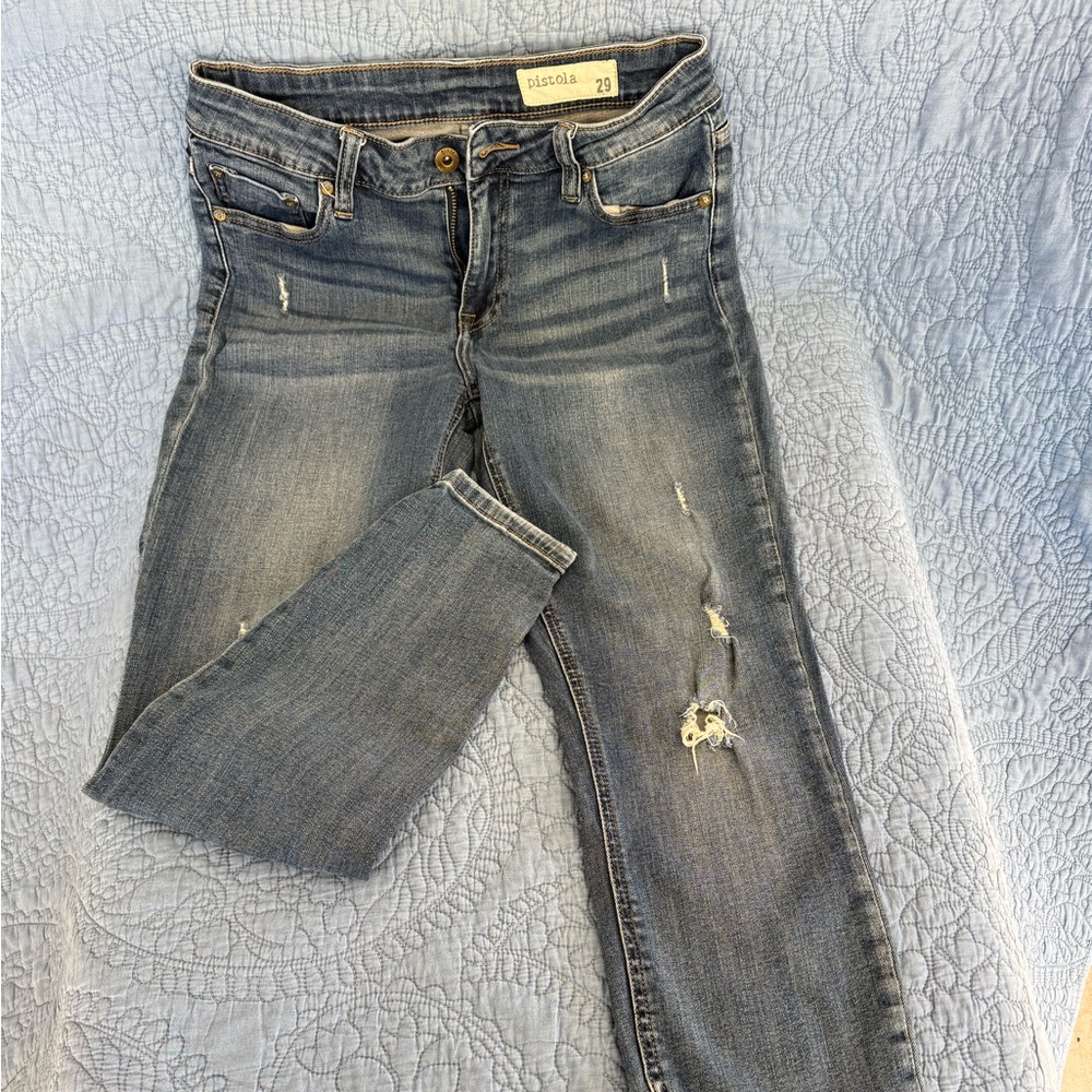 Pistola women’s ankle zip jeans